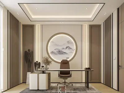 Design Home Interior Office Room Kiyomi 3D model