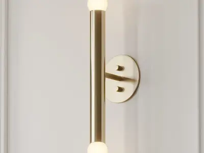 Miro 2 - Brass Vanity Wall Sconce 3D model