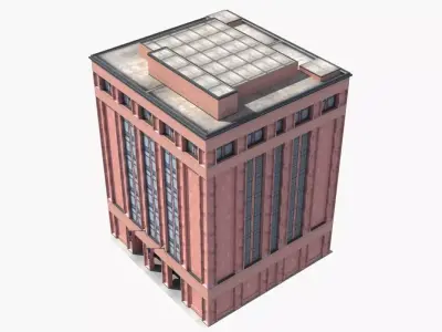 Office Library Building Low-poly 3D model