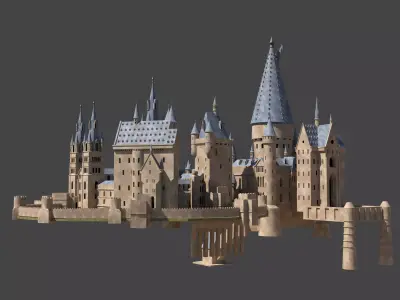 Harry Potter Hogwarts Low-poly 3D model