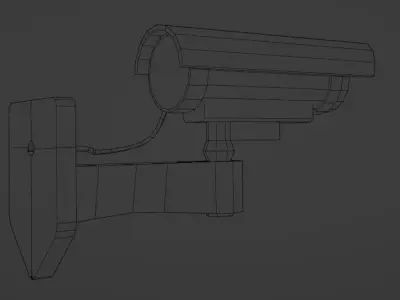 low poly security camera  Low-poly 3D model