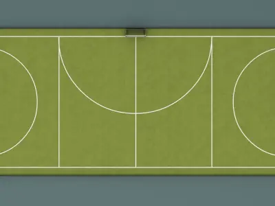 Field Hockey Training Pitch 3D model