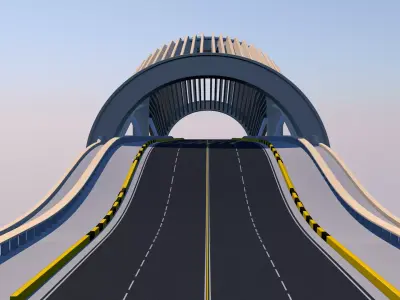 Roadway Bridge 3D model