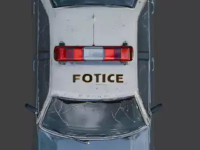 Possessed Interceptor Front-View 3D Model Low-poly 3D model