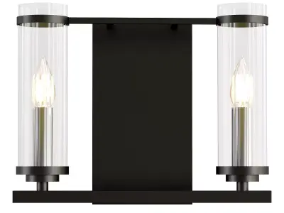 bra-st-luce-bichero-sl334-401-02 two light wall sconce with c... 3D model