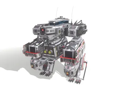 Sci-Fi Mech Low-poly 3D model