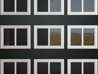 Opaque Window Transparent PBR Seamless Texture