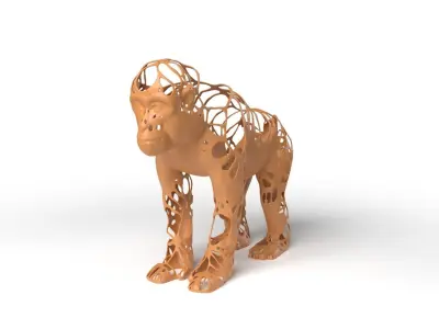 Monkey Dust Voronoi Low-poly 3D model