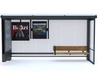 Bus Stop 02  3D model