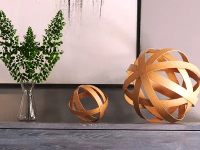 Decorative set for the living room 3D model