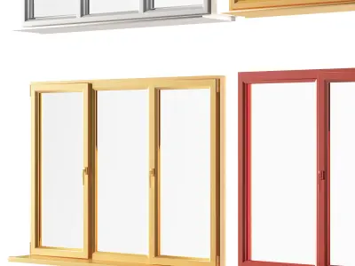 Aluminum windows 3D model