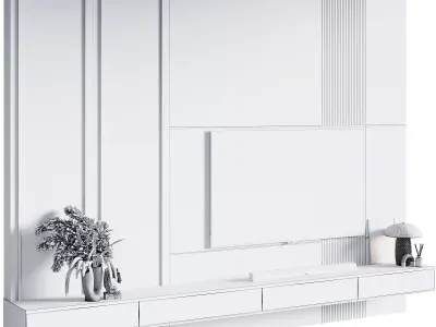 Tv Wall 63 3D model