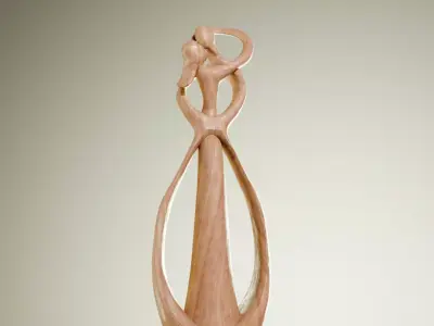 Modern Wooden Decorative Art 3D model