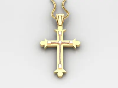 Cross Light Gold 4CP089 3DM STL 3D model