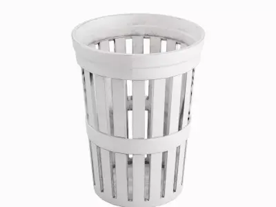 Street Trash Can Set Low-poly 3D model