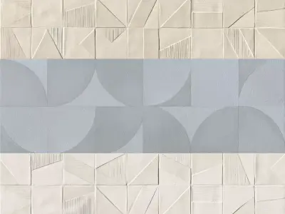 Modern Geometric Ceramic Tile Wall Panel  Texture