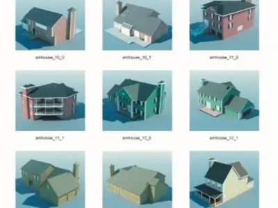 DOSCH 3D -  American Houses 3D model