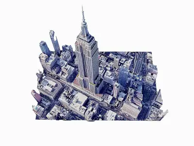 Empire State Building Low-poly 3D model purchase