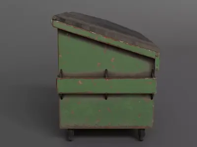 Dumpster with LODS Low-poly 3D model