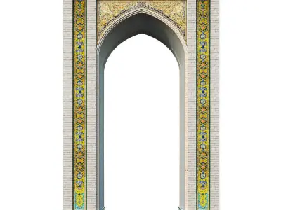 old islamic arabic  turkish arch set 144 Low-poly 3D model