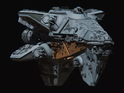 spaceship 3D model 21