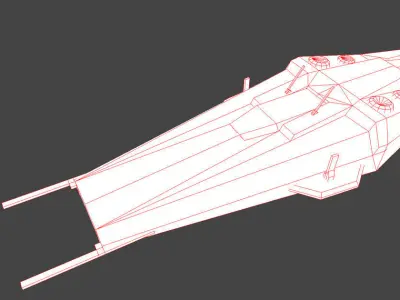 Khypol Spaceship MK II Low-poly 3D model