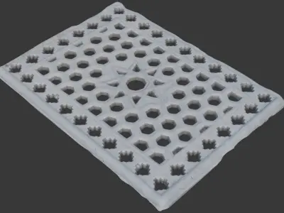  Decorative Grate Scan Low-poly 3D model