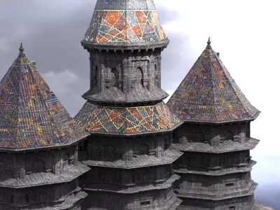 Germanic Stone Towers  3D model