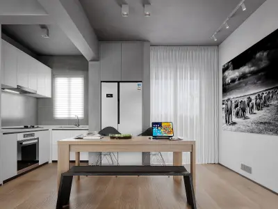 modern public housing interior design 3d model 3D model