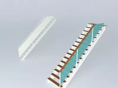 Modern staircase Free 3D model