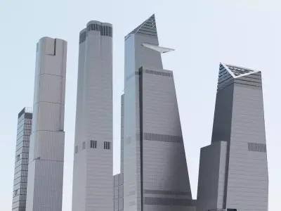 Hudson Yards Buildings Complex 3D Model Pack