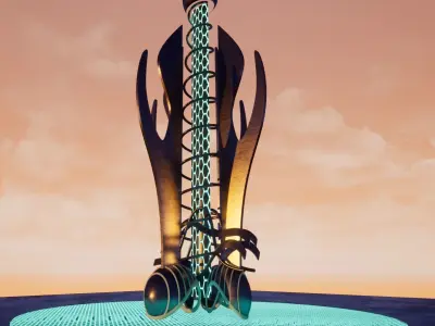 scifi antana 3D model