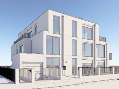 Modern Apartment Building 3D model buy