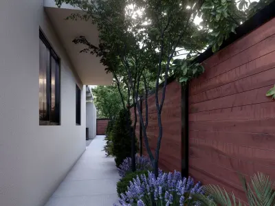 3D Exterior Scene 3D model design garden and landscape 3D model