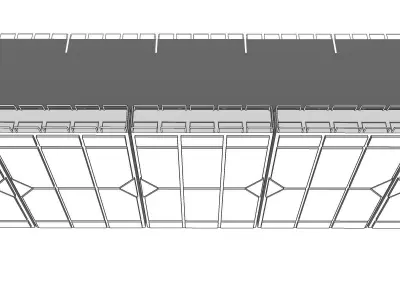 Futuristic Modular Wall Muralla Modular futurista Low-poly 3D model