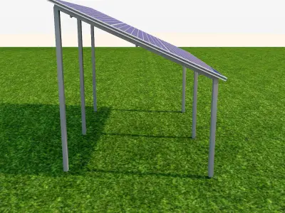 Solar Panel land set 3D model