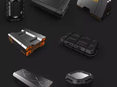 Sci-Fi Box Collection 3D Model Pack