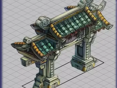Gang - Decorative Door 03 3D model