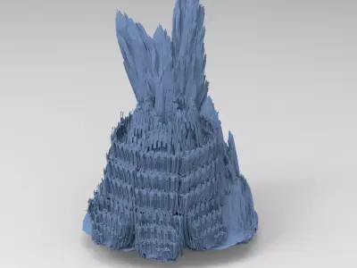 Dantes underworld Purgatory ring Dark Mountain 3D model