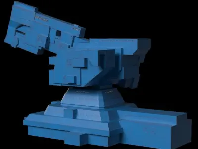 Quarantine Enforcement Platform Low-poly 3D model