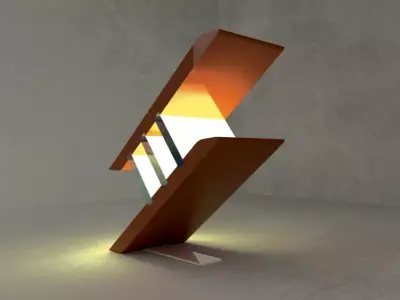 MODERN LAMP Low-poly 3D model