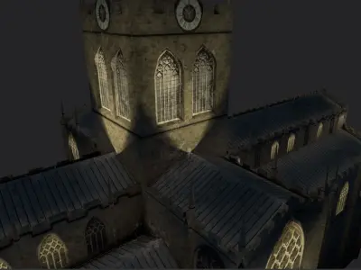 Church Rotherham Minster Low-poly 3D model