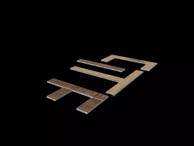  floating docks set  3D model