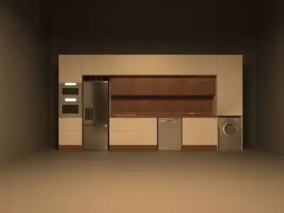 Linear kitchen 3D print model