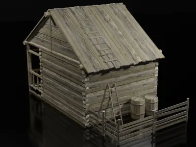 HOUSE VILLAGE Low-poly 3D model purchase