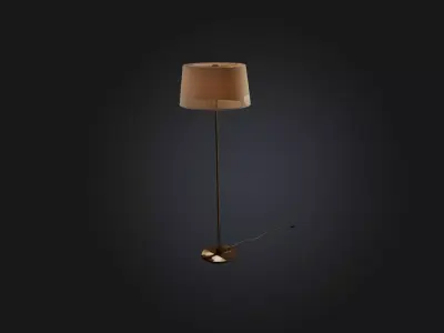 Realistic Floor Lamp Low-poly 3D model