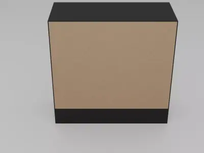 Dresser 2 - Variant 1 of 17 - Black Matte Low-poly 3D model