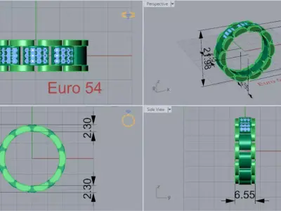 Men rolex STL 3D jewelry gold ring model ror0037 3D print model