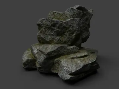 Rock 7-8 Low-poly 3D model