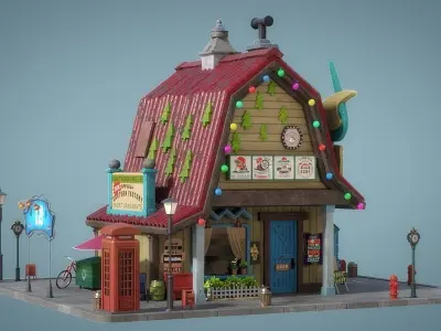 Cartoon House 18 3D model